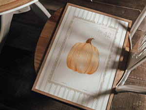 Pumpkin Stamp Set of 3 Prints