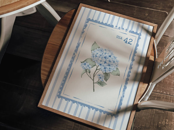 Hydrangea Stamp Set of 3 Prints