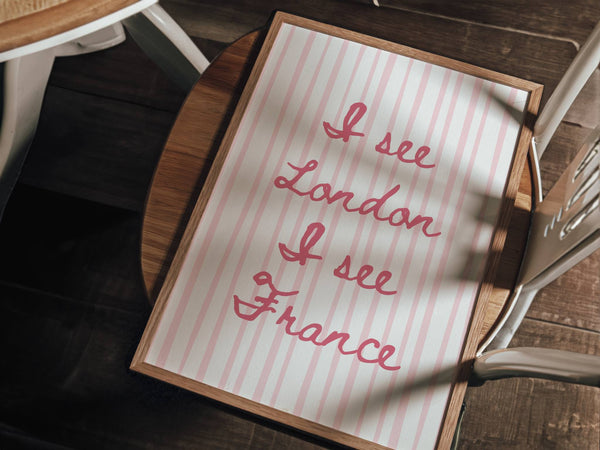 I See London Stripe Print