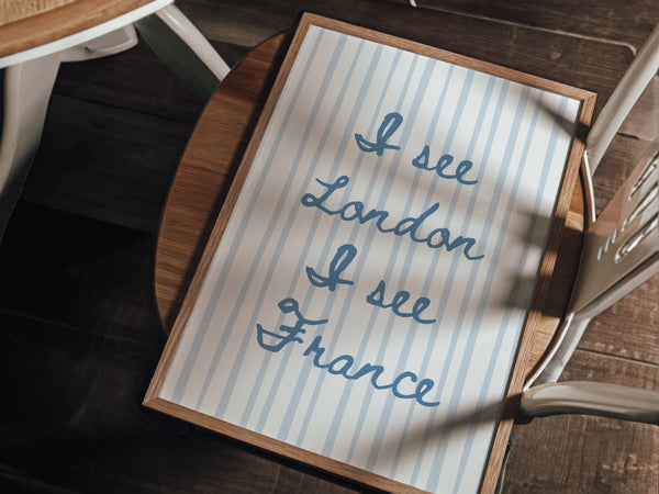 I See London Stripe Print