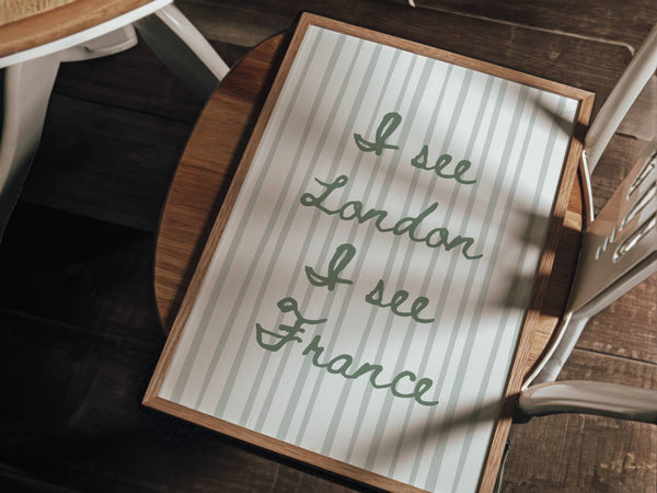 I See London Stripe Print