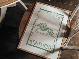 Kentucky Stamp Print