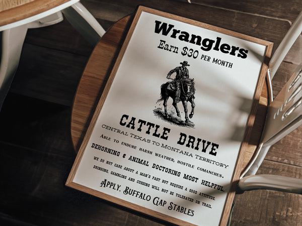 Retro Cattle Ad Poster