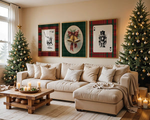 Plaid Christmas Set of 6 Prints