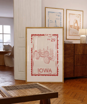 Iowa Stamp Print