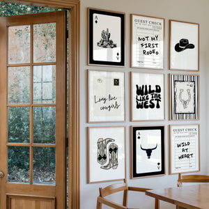 Trendy Cowgirl Set of 15 Prints