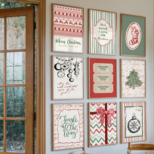 Vintage Christmas Set of 15 Prints