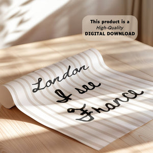 I See London Stripe Print