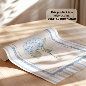 Hydrangea Stamp Set of 3 Prints