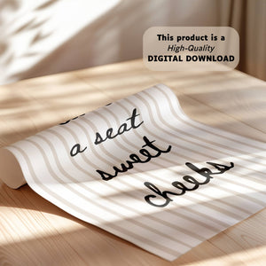 Sweet Cheeks Stripe Print