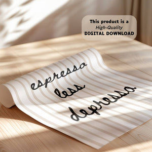 More Espresso Stripe Print