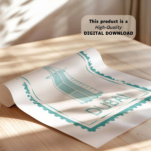 Dubai Stamp Print