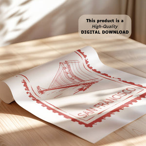 San Francisco Stamp Print