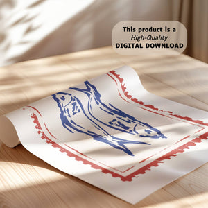 Sardines Stamp Print