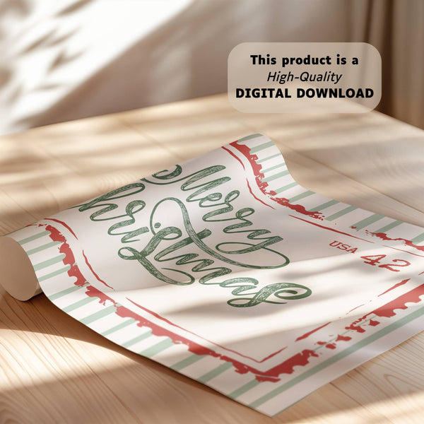 Merry Christmas Stamp Print