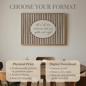 All Y'all Are Welcome Print