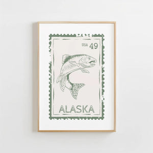 Alaska Stamp Print