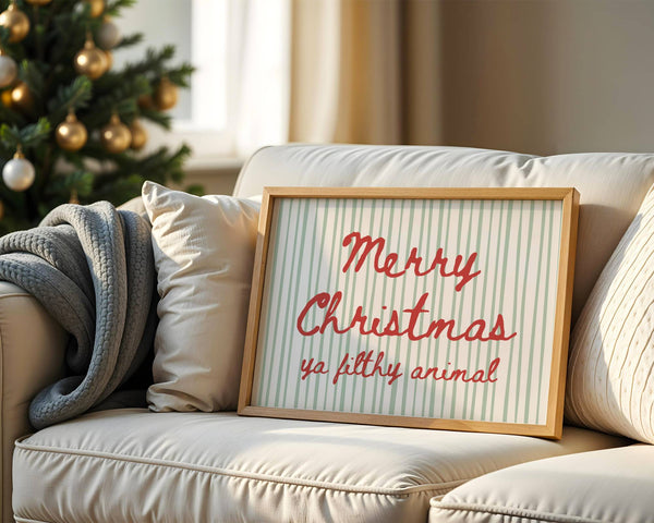 Merry Christmas Ya Filthy Animal Print