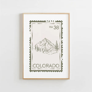 Colorado Stamp Print
