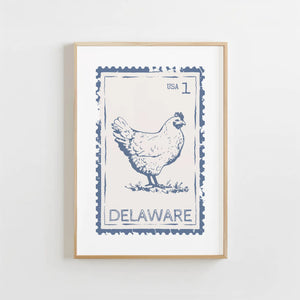 Delaware Stamp Print