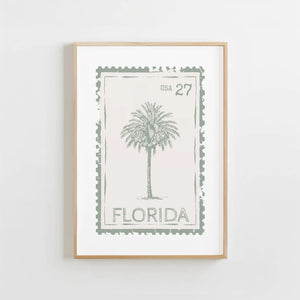 Florida Stamp Print