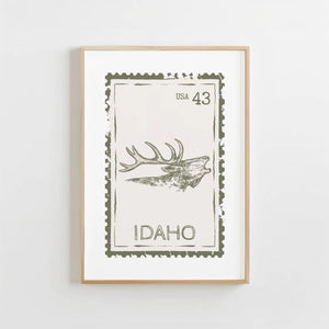 Idaho Stamp Print