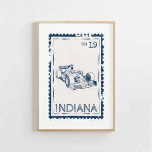 Indiana Stamp Print