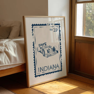 Indiana Stamp Print