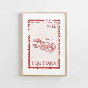 Louisiana Stamp Print