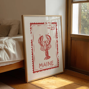 Maine Stamp Print