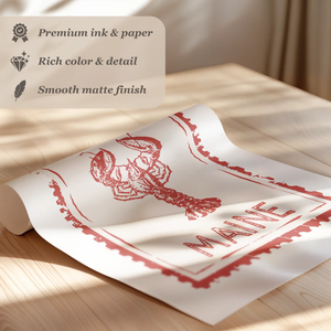 Maine Stamp Print