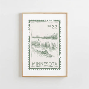 Minnesota Stamp Print