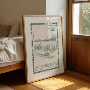 Minnesota Stamp Print
