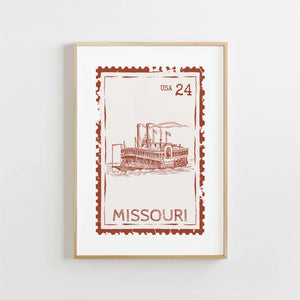 Missouri Stamp Print