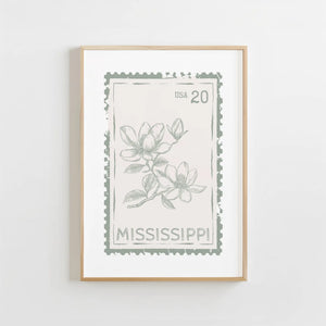 Mississippi Stamp Print