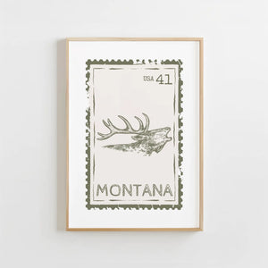 Montana Stamp Print
