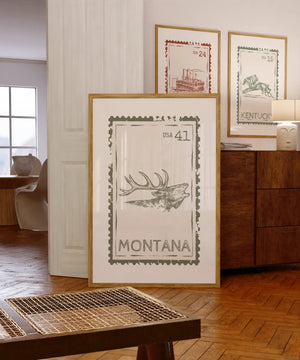 Montana Stamp Print