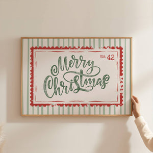 Merry Christmas Stamp Print