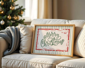 Merry Christmas Stamp Print
