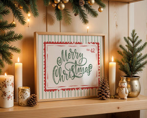 Merry Christmas Stamp Print