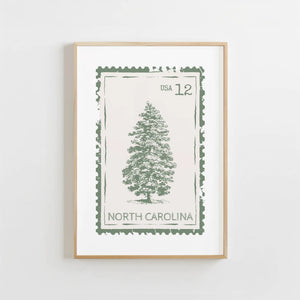 North Carolina Stamp Print