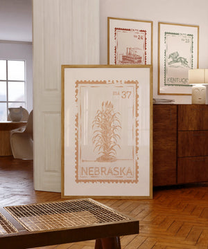 Nebraska Stamp Print
