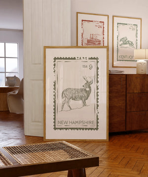 New Hampshire Stamp Print