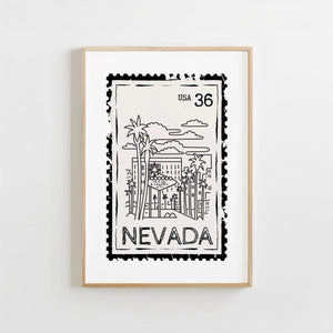 Nevada Stamp Print