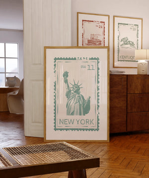 New York Stamp Print