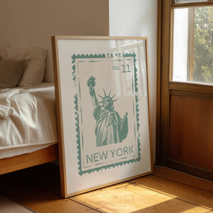 New York Stamp Print