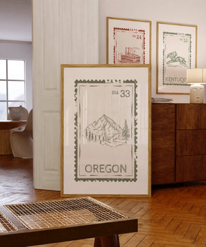 Oregon Stamp Print