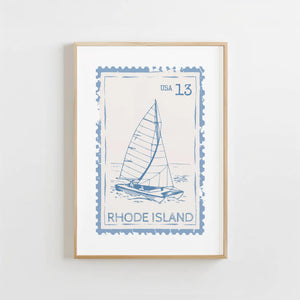 Rhode Island Stamp Print