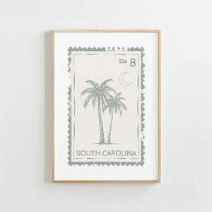 South Carolina Stamp Print