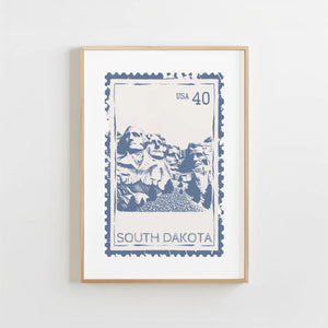 South Dakota Stamp Print